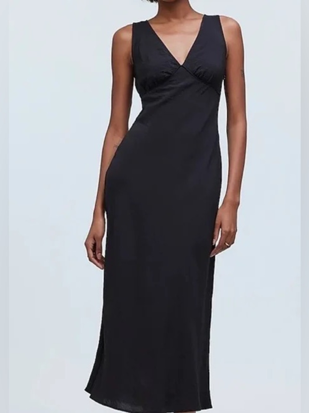 Madewell Black V-Neck Dress
